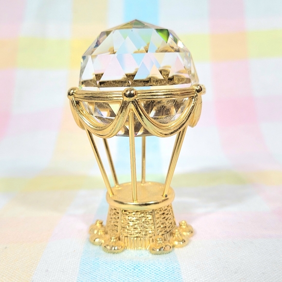 Swarovski Trimlite Giftware Golden Hot Air Balloon with Rainbow prism effect - Picture 3 of 7